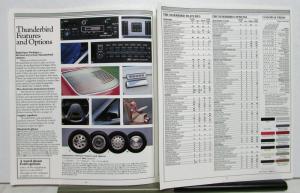 1985 Ford Thunderbird e'lan FILA Turbo Coupe Specifications Sales Brochure