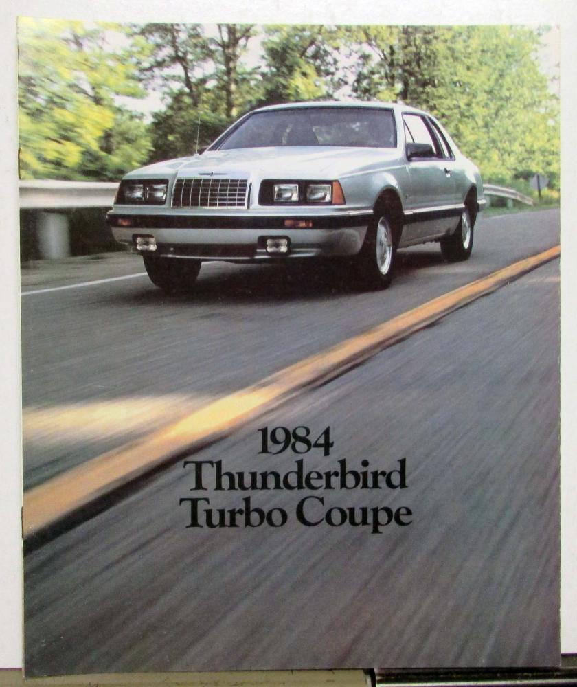 1984 Ford Thunderbird Turbo Coupe Specifications Sales Brochure