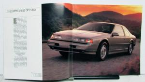 1989 Ford Thunderbird LX Super Coupe Specifications Sales Brochure