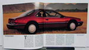 1989 Ford Thunderbird LX Super Coupe Specifications Sales Brochure