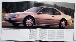 1989 Ford Thunderbird LX Super Coupe Specifications Sales Brochure