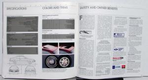 1989 Ford Thunderbird LX Super Coupe Specifications Sales Brochure