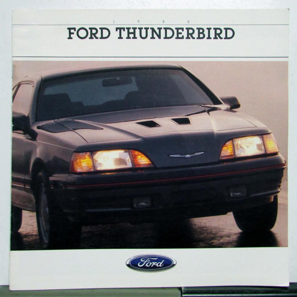 1989 Ford Thunderbird LX Turbo Coupe Sport Specifications Sales Brochure