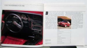 1989 Ford Thunderbird LX Turbo Coupe Sport Specifications Sales Brochure