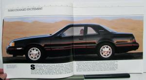 1989 Ford Thunderbird LX Turbo Coupe Sport Specifications Sales Brochure