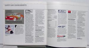 1989 Ford Thunderbird LX Turbo Coupe Sport Specifications Sales Brochure