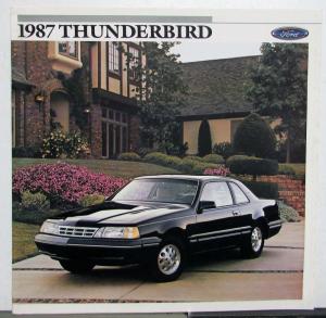 1987 Ford Thunderbird Sport LX Turbo Coupe Features Sales Brochure