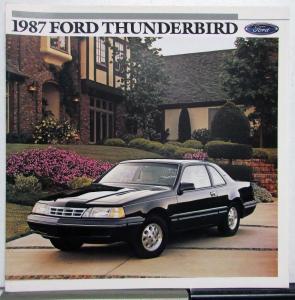 1987 Ford Thunderbird Sport LX Turbo Coupe Features Sales Brochure REVISED