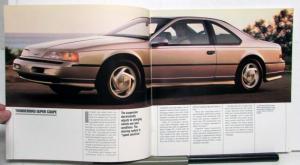 1990 Ford Thunderbird Standard LX Super Coupe Specifications Sales Brochure