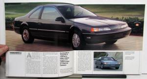 1990 Ford Thunderbird Standard LX Super Coupe Specifications Sales Brochure