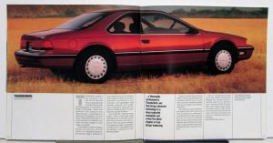 1990 Ford Thunderbird Standard LX Super Coupe Specifications Sales Brochure