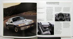 1987 Ford Thunderbird Standard Sport LX Turbo Coupe Specifications Brochure