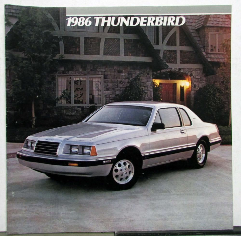 1986 Ford Thunderbird e'lan Turbo Coupe Specifications Sales Brochure