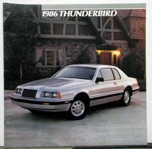 1986 Ford Thunderbird e'lan Turbo Coupe Specifications Sales Brochure