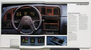 1986 Ford Thunderbird e'lan Turbo Coupe Specifications Sales Brochure