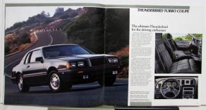 1986 Ford Thunderbird e'lan Turbo Coupe Specifications Sales Brochure