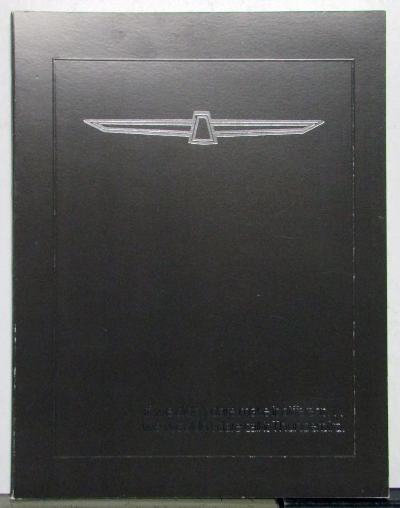 1982 Ford Thunderbird Features Dealer Marketing Manual