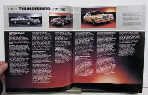 1982 Ford Thunderbird Town Landau Heritage Features Sales Brochure
