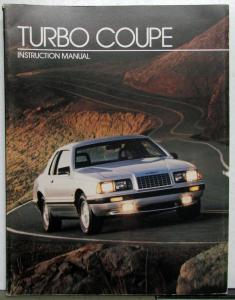 1983 Ford Thunderbird Turbo Coupe Dealer Instructional Manual