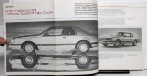 1983 Ford Thunderbird Turbo Coupe Dealer Instructional Manual
