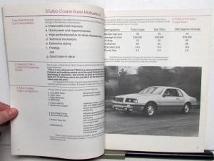 1983 Ford Thunderbird Turbo Coupe Dealer Instructional Manual