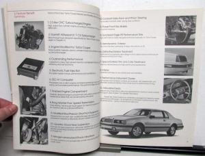 1983 Ford Thunderbird Turbo Coupe Dealer Instructional Manual