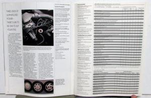 1992 Ford Thunderbird Standard Sport LX Super Coupe Features Sales Brochure
