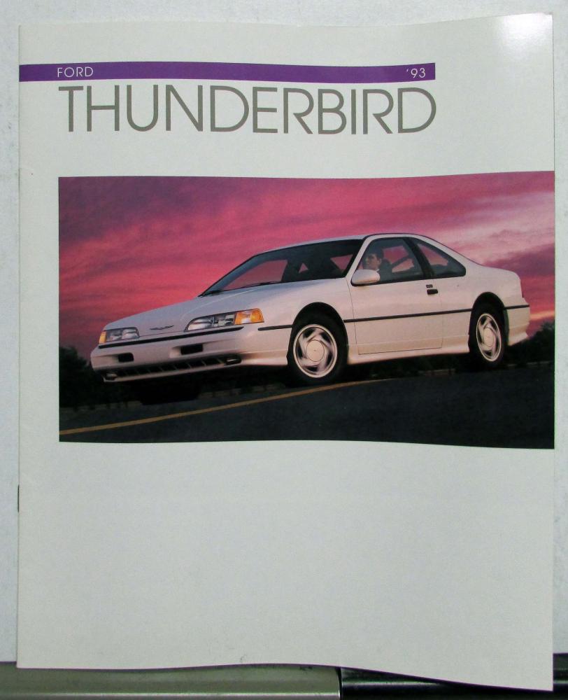 1993 Ford Thunderbird LX Super Coupe Features Sales Brochure