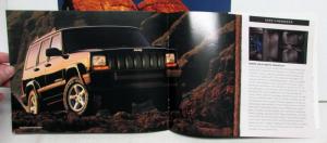 2001 Jeep TJ Grand Cherokee Liberty Features Specs Sales Brochure Post Card