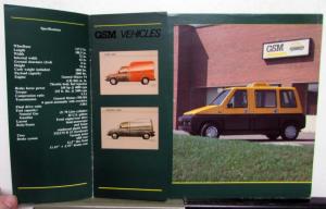 1988 GSM Cube Service Van Oickup Crew Cab Family Wagon Sales Brochure CANADIAN