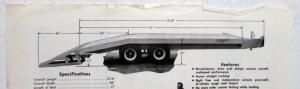 1963 General Engines CO Eager Beaver Trailers Constructions Pricing Sales Sheet