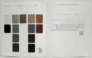 1988 BMW 750iL Color and Upholstery Selections Oversized Folder