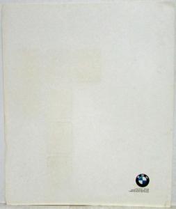 1988 BMW 750iL Color and Upholstery Selections Oversized Folder