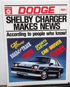 1983 1984 Dodge Shelby Charger Dealer Sales Brochure Introduction Carroll Shelby