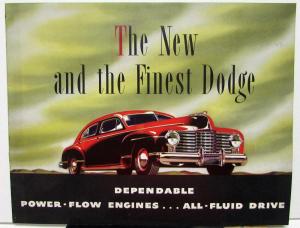 1942 Original Dodge Color Sales Brochure Coupe Brougham Sedan