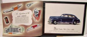 1942 Original Dodge Color Sales Brochure Coupe Brougham Sedan