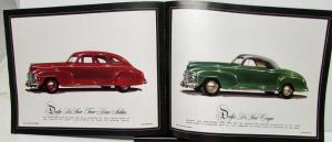 1942 Original Dodge Color Sales Brochure Coupe Brougham Sedan