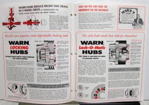 1969 Warn Hubs For Jeep 4WD Vehicles Locking Hub Dealer Sales Brochure Folder