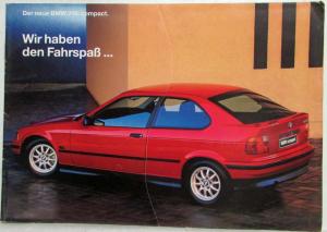 1994 BMW 316i Compact Sales Brochure - German Text