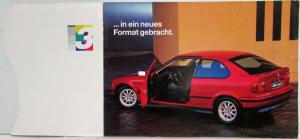 1994 BMW 316i Compact Sales Brochure - German Text