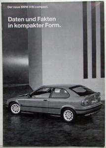 1994 BMW 316i Specifications Folder - German Text