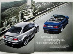 2006 BMW M3 Coupe and Cabrio Sales Brochure - German Text