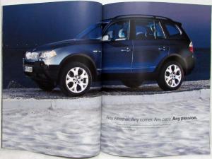 2005 BMW X3 SAV Prestige Sales Brochure - 2.5i 3.0i