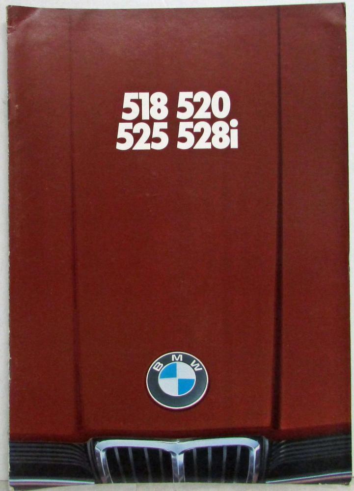 1978 BMW 518 520 525 528i Sales Folder - French Text