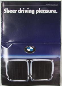 1987 BMW Car Range Oversized Sales Brochure - Sheer Driving Pleasure
