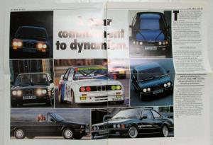 1987 BMW Car Range Oversized Sales Brochure - Sheer Driving Pleasure