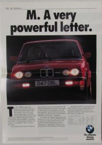 1987 BMW Car Range Oversized Sales Brochure - Sheer Driving Pleasure