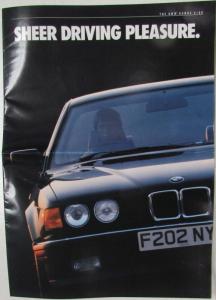 1988 BMW Car Range Oversized Sales Brochure - Sheer Driving Pleasure