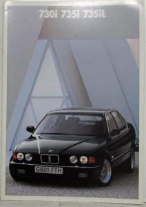 1989 BMW 730i 735i 735iL Sales Brochure - Right-Hand Drive