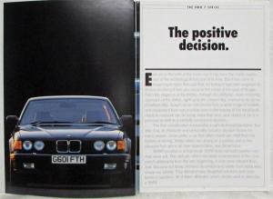 1989 BMW 730i 735i 735iL Sales Brochure - Right-Hand Drive